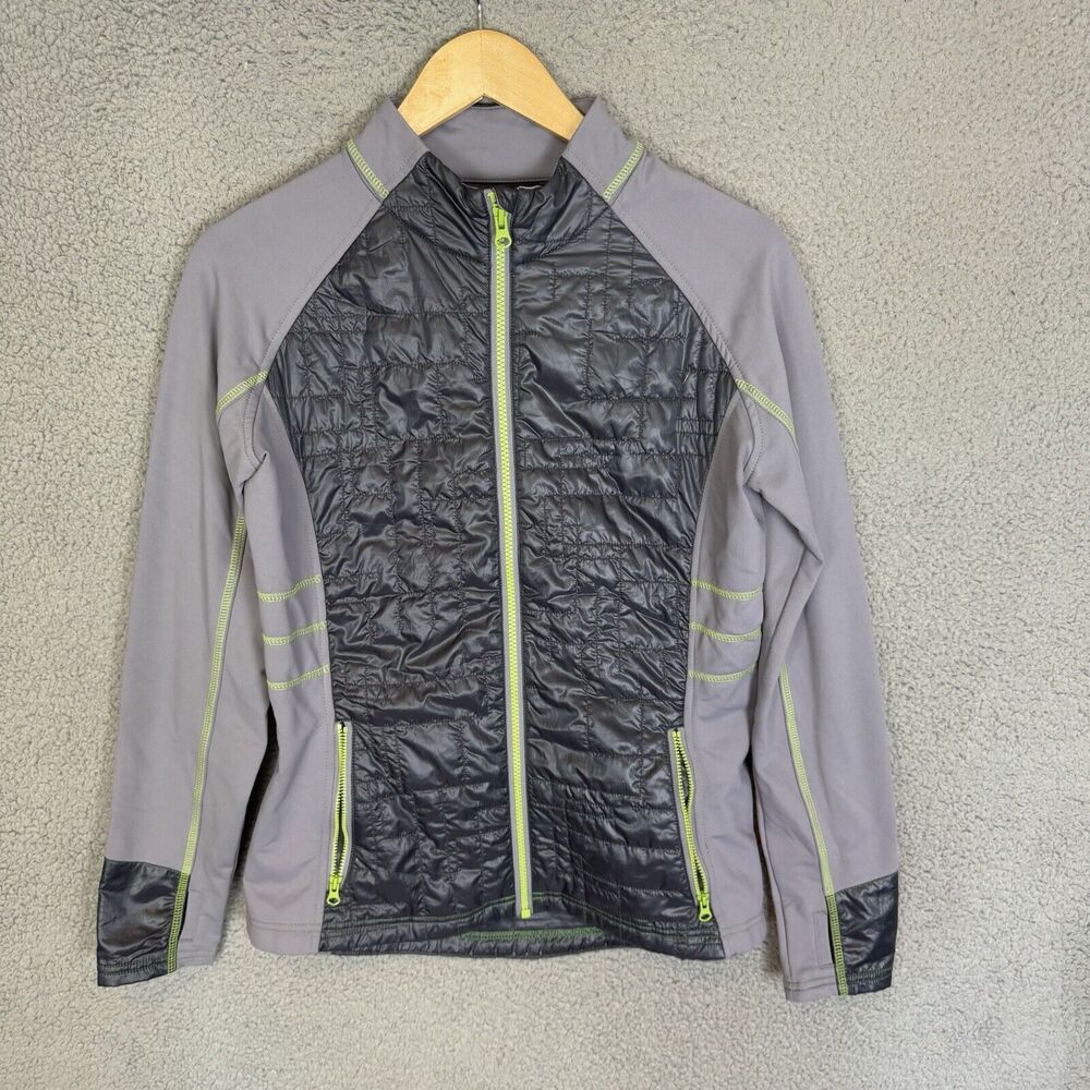 TITLE NINE Jacket Womens Small Gray Puffer Hiking Full Zip Lightweight